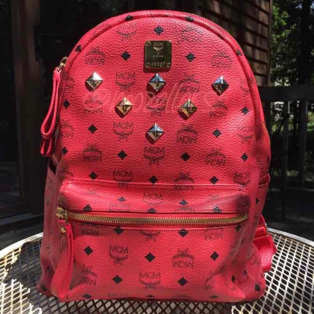 Coral MCM Backpack size Medium